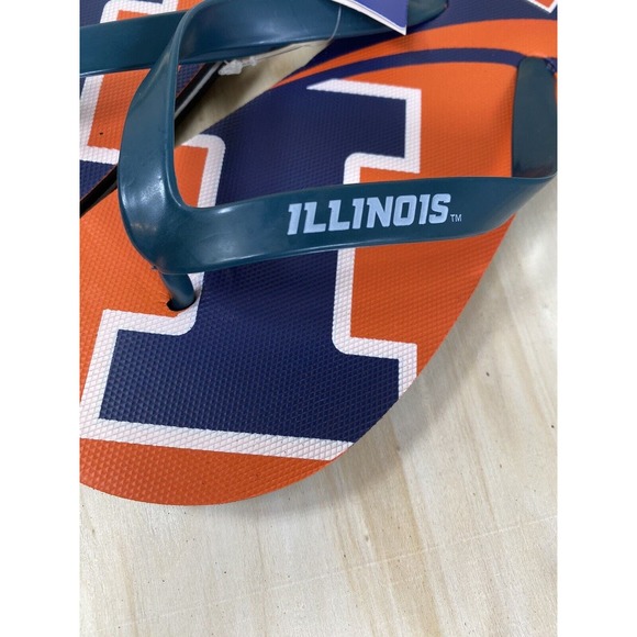 Illinois Fighting Illini NCAA‎ Flip Flops Team Logo NWT Various Sizes Unisex - Picture 2 of 6